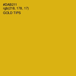 #DAB211 - Gold Tips Color Image